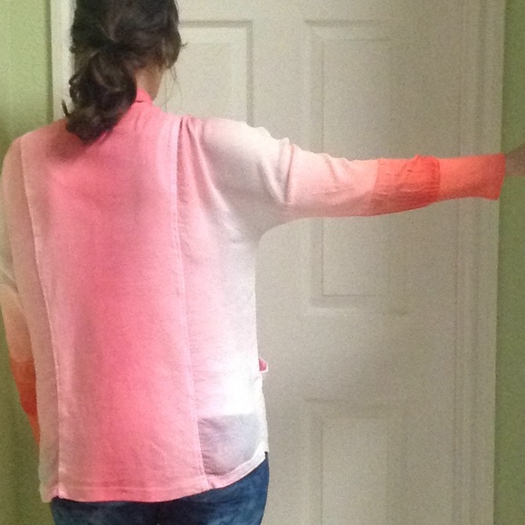 Barbara Lesser peach pink ombré cardigan - Picture 3 of 8